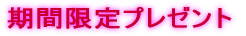 期間限定プレゼント